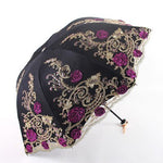 Flower Double Laye Coating Anti UV Umbrella - Sabreeonline