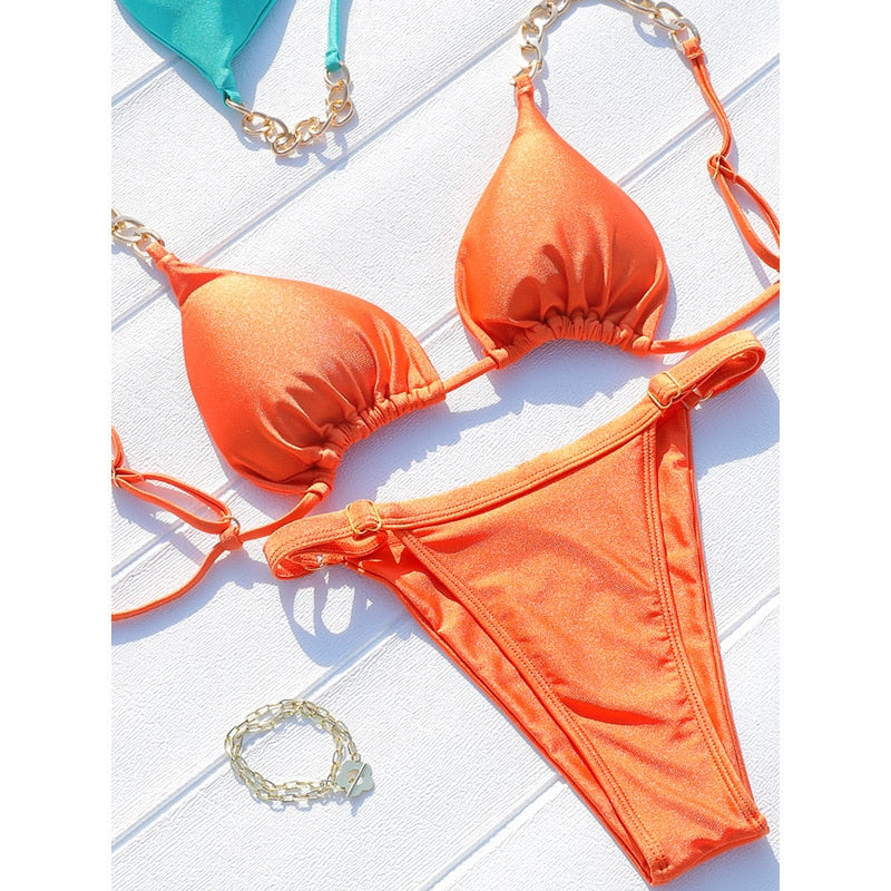 Miyouj Push Up Bikini Set Sexy Bikinis Triangle Swimsuit Women Luxury Swimwear Mujer Beachwear Micro Biquini Brazilian Swimsuits