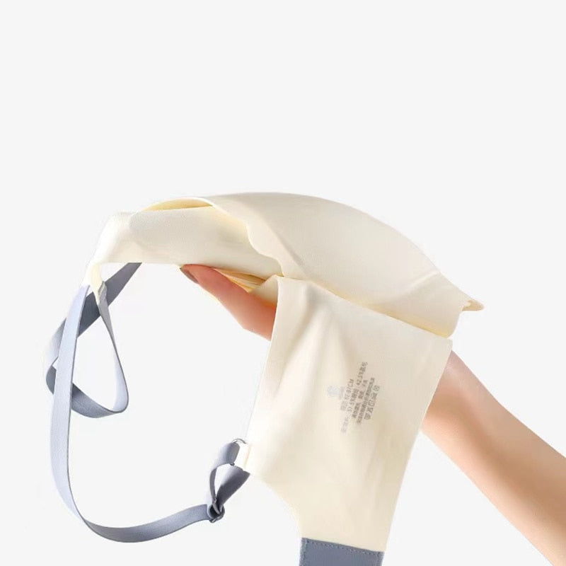 No Trace Top Women&#39;s Underwear No Steel Ring Pure Desire Comfortable Upper Support Sling Adjustable Beauty Back Bra Thin Section - Sabreeonline