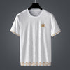 High end European alphabet embroidery T-shirt - Sabreeonline