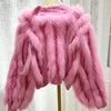 Thick Loose Fox Fur Strip Fashion Sweater Coat - Sabreeonline