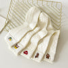 Casual Solid White Socks Women Embroidery Bear Love Flowers Girl Rabbit Cartoon Socks Spring Autum Harajuku Middle Socks - Sabreeonline