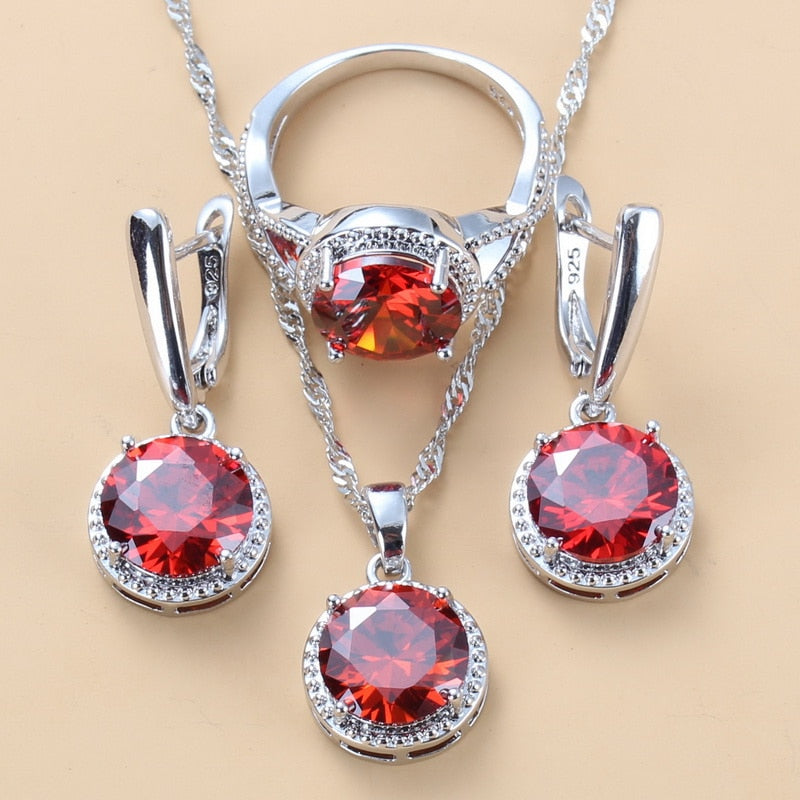 Sweet Princess Round Zircon 3 Piece Set - Sabreeonline