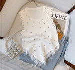 Stylish Chic Sleeveless O-neck Knitwear