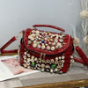 Rhinestone Leather Tote Shoulder Bag - Sabreeonline