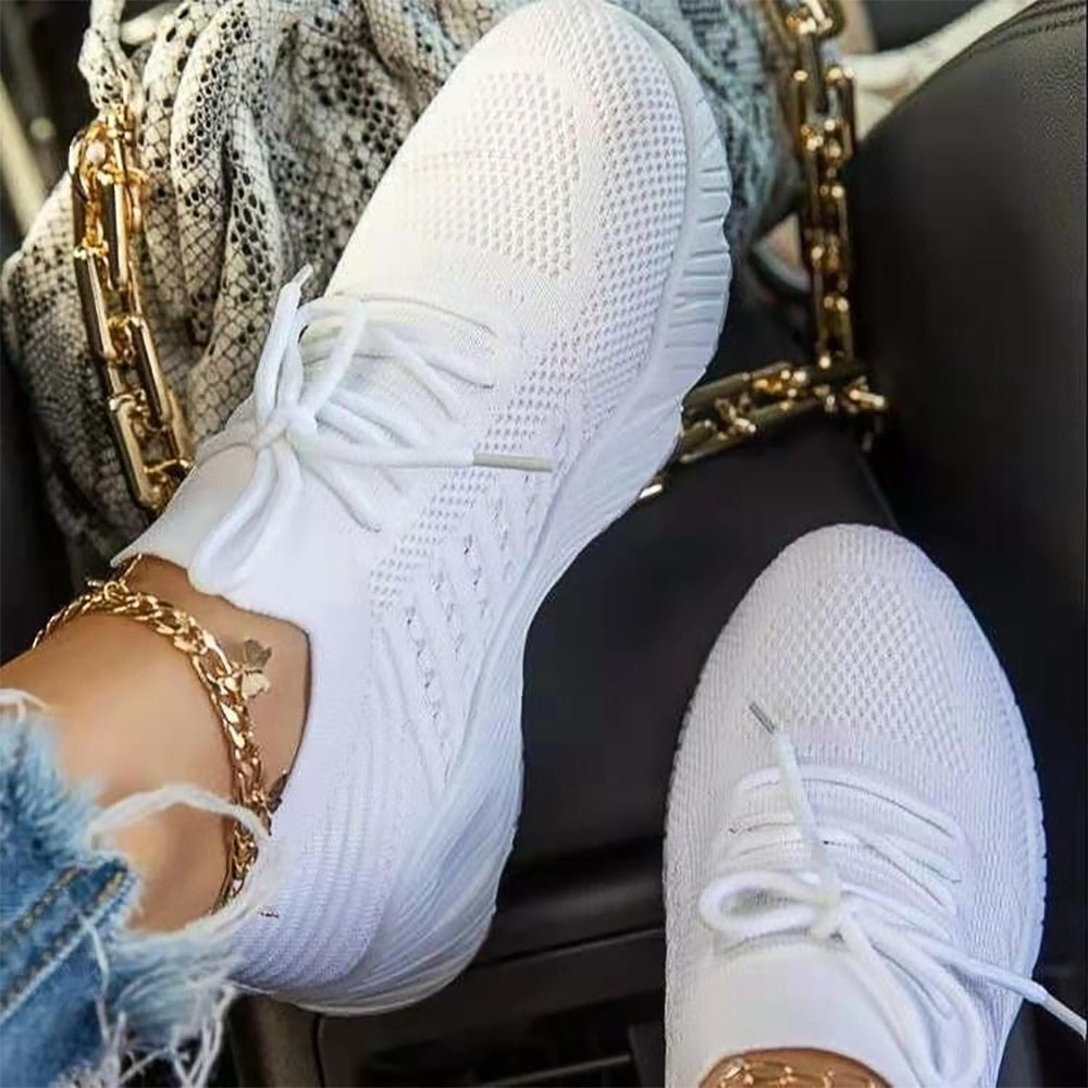 Running Lace-up Casual Shoes Mesh Breathable - Sabreeonline