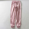 New High Waist Satin Pants Women Bsolid Color Black Joggers Women Trousers Casual Pants Cargo Sweatpants Korean Red Fall - Sabreeonline