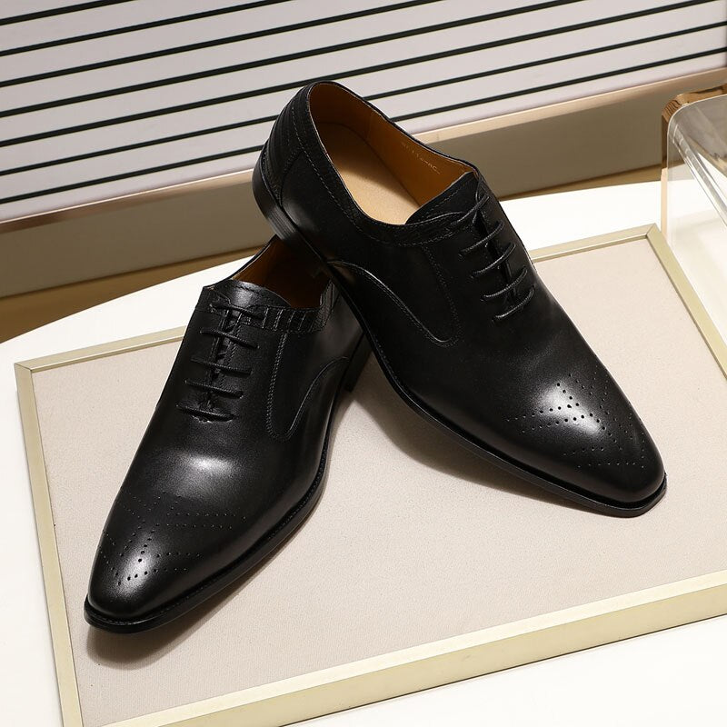 Luxury Lace Up Formal Oxfords Men's Shoes - Sabreeonline