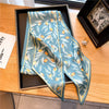 Luxury Brand Small Silk Scarf Women Headband Narrow Skinny Scarves Neck Belt Hair Bands Ribbons Scrunchies Female Accessories - Sabreeonline