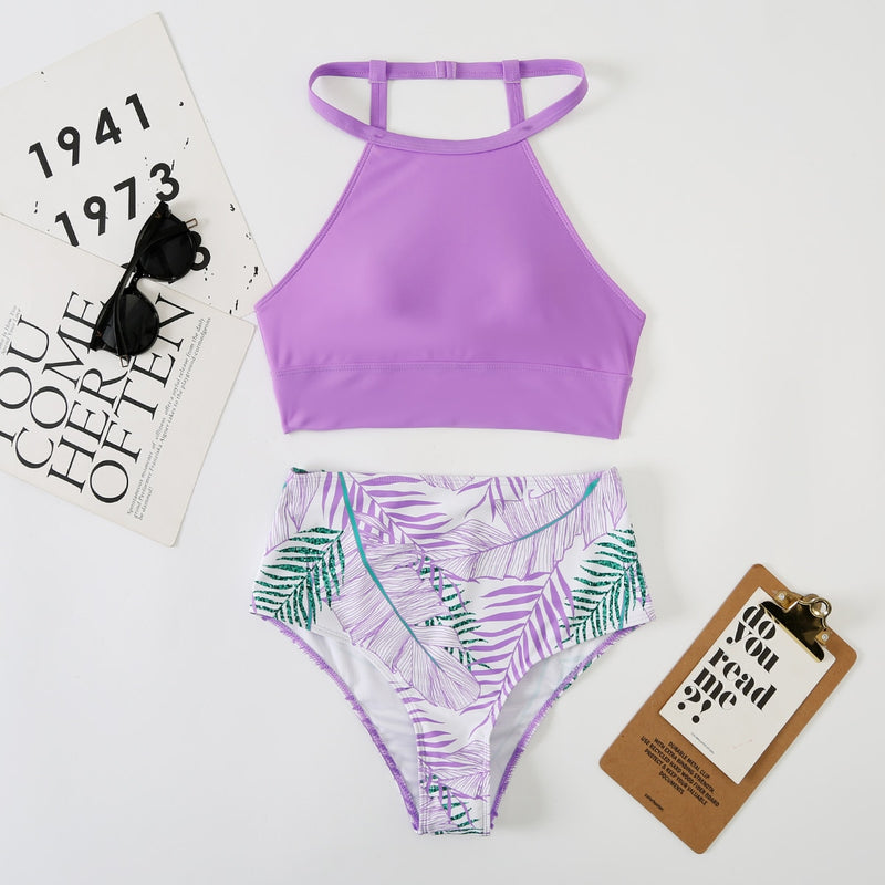High Waist Bikinis 2023 Mujer Swimwear Women Swimsuit Crop Top Bikini Set Swimming For Bathing Suit Woman Maillot De Bain Femme