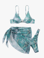 Swimwear with Skirt Marble Set