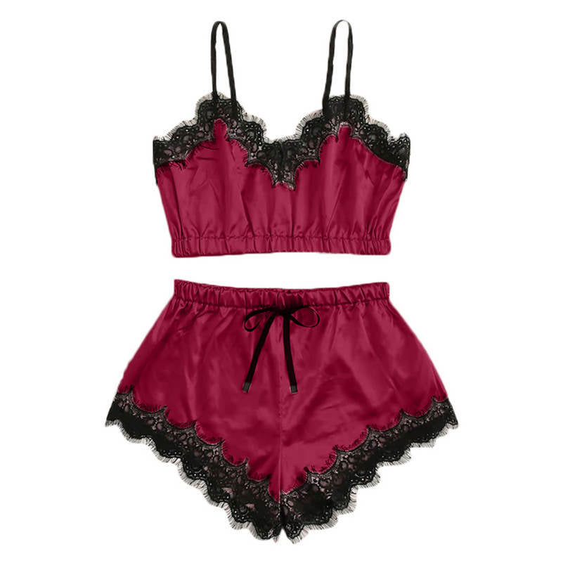 Satin Pajama Sets Temptation Nightwear - Sabreeonline