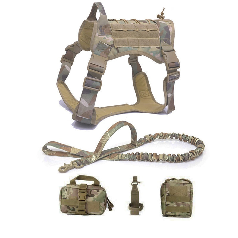 Tactical Dog Harnesses Pet Training Vest Dog Harness And Leash Set For Small Medium Big Dogs Walking Hunting Free Shipping Items - Sabreeonline