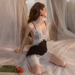 Temptation Pajama Embroidery Sling Sexy Sleepwear - Sabreeonline