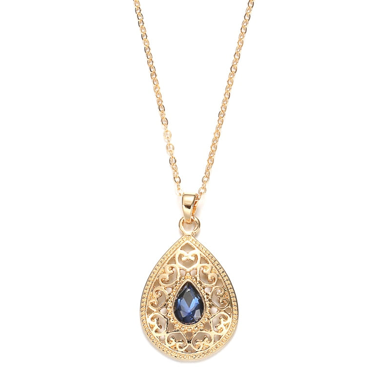 Elegant Necklace Arab Gold Color Ethnic - Sabreeonline