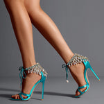 Shinning Diamond Chains Silk Strap Crystal - Sabreeonline