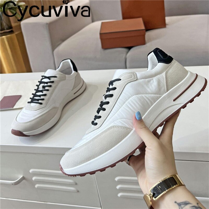 Men Running Shoes Lace Up Flat Tennis Shoes Male Mesh Breathable Patchwork Casual Walk Shoes for Men Comfortable Sneakers Men - Sabreeonline