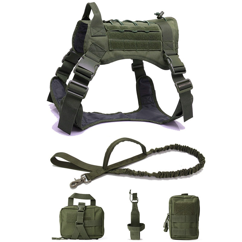Tactical Dog Harnesses Pet Training Vest Dog Harness And Leash Set For Small Medium Big Dogs Walking Hunting Free Shipping Items - Sabreeonline