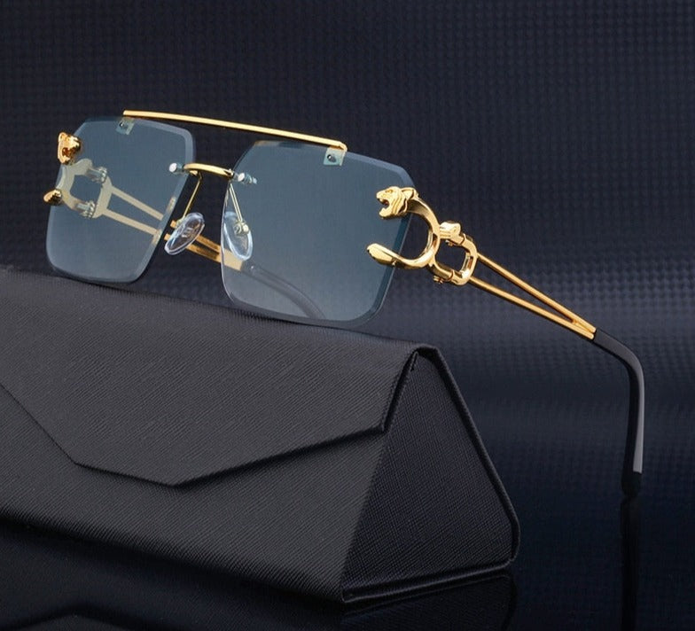 New Retro Rimless Sunglasses for Men - Sabreeonline