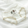 M-XL Women's Cotton Underwear Panty Girls' Cute Printed Briefs Mid Waist Seamless Underpants Female Cartoon Lingerie - Sabreeonline