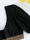 Swimsuit Puff Sleeve Bathing Suit - Sabreeonline
