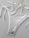 Silver Metallic Bikini Set