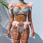Sexy Lace Transparent Sets 5-Piece Erotic Intimate - Sabreeonline