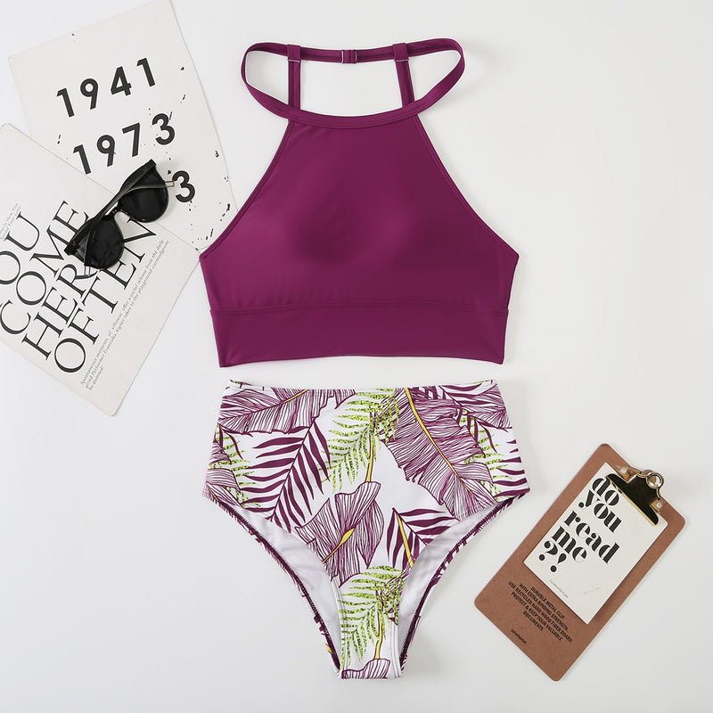 High Waist Bikinis 2023 Mujer Swimwear Women Swimsuit Crop Top Bikini Set Swimming For Bathing Suit Woman Maillot De Bain Femme