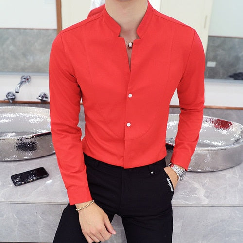Casual Long Sleeve Men Shirts - Sabreeonline