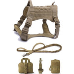Tactical Dog Harnesses Pet Training Vest Dog Harness And Leash Set For Small Medium Big Dogs Walking Hunting Free Shipping Items - Sabreeonline