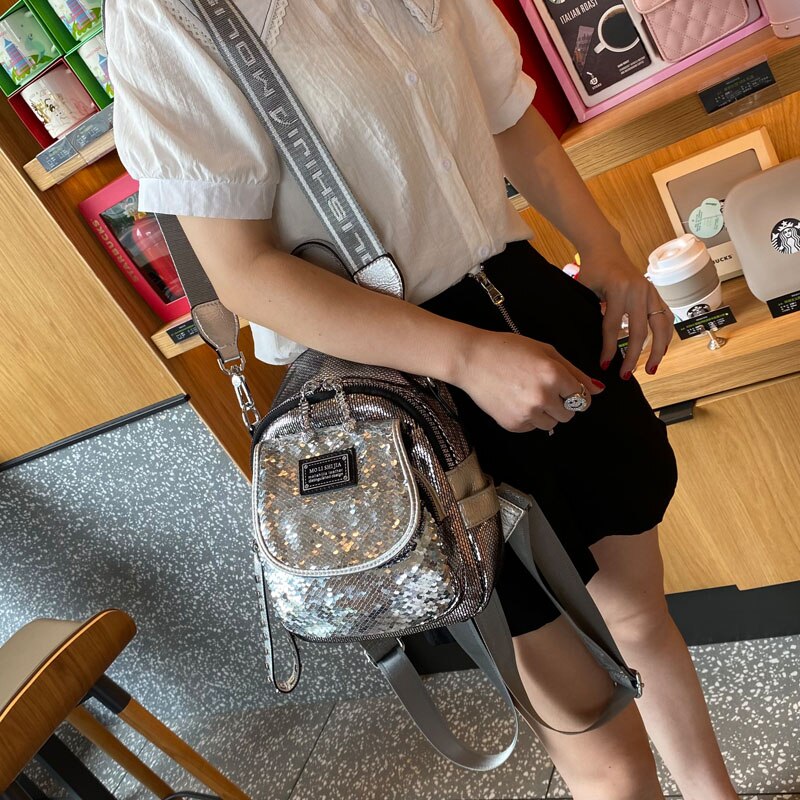 Ita Bag Pack Sequines Women&#39;s Backpack Rivet Luxury Designer  Mini Backpack Women Shoulder Bolsos Travel School Bag Mochila - Sabreeonline