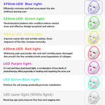 Led Facial Light Mask with Neck Tighten Anti Acne Wrinkle - Sabreeonline