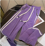 Thickened Black Straight Casual Pants for Women 2022 New Autumn Winter Trousers High Waist Loose Slimming Wide Leg Sweatpants - Sabreeonline