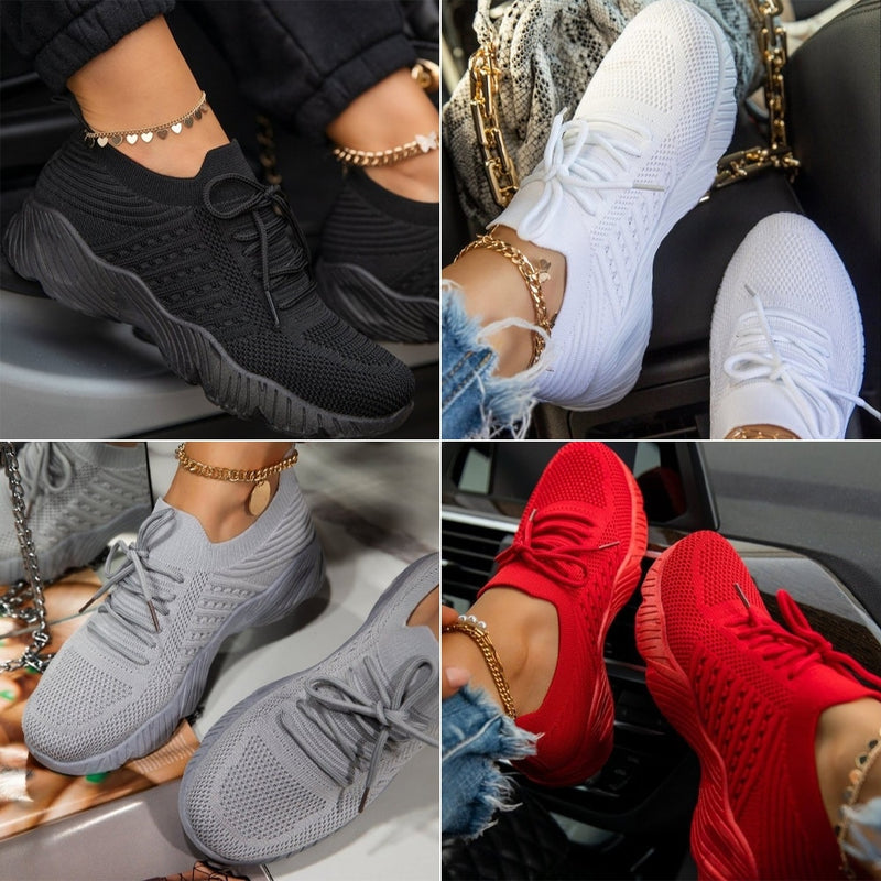 Running Lace-up Casual Shoes Mesh Breathable - Sabreeonline
