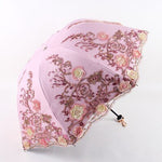 Flower Double Laye Coating Anti UV Umbrella - Sabreeonline