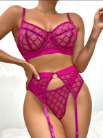 Rhomboids Lace Transparent Lingerie - Sabreeonline