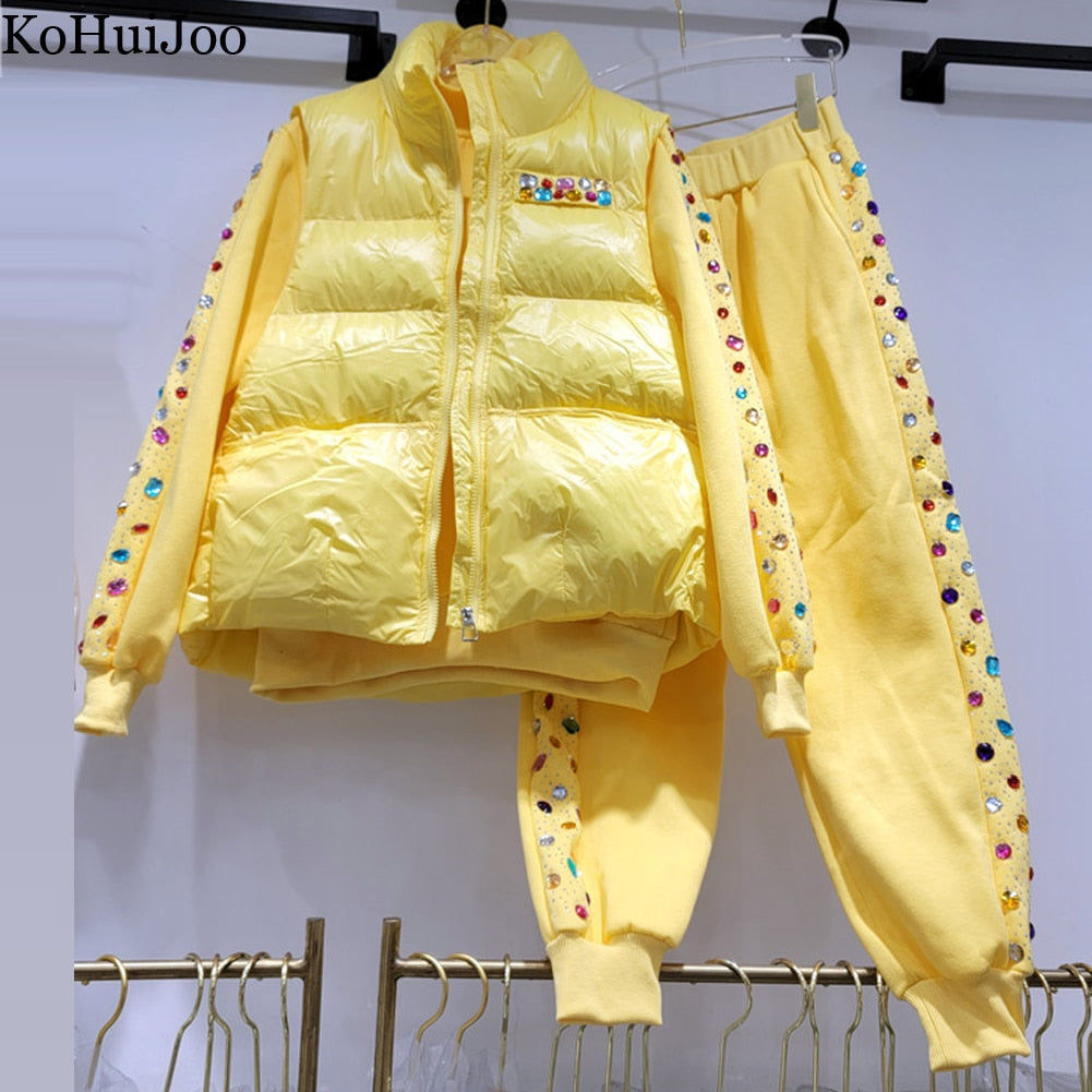 Hoodies and Pants Set 3pcs Tracksuits - Sabreeonline