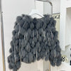 Natural Fox Fur Coat With Tassels Fashion winter Warm fur coat women CoatsReal Fox Fur jackets fur coatThick abrigos Jackets - Sabreeonline