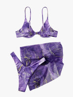 Swimwear with Skirt Marble Set