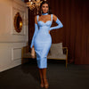 Sexy Long Sleeve Bandage Dress - Sabreeonline