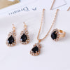 Jewelry Sets Hoop Earrings Necklace and Ring - Sabreeonline