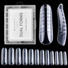 Makartt Dual Forms Nail Forms Nail Extension System for Poly Nail Gel Coffin Nail Mold Clear Full Cover False Nail Tips Acrylic - Sabreeonline