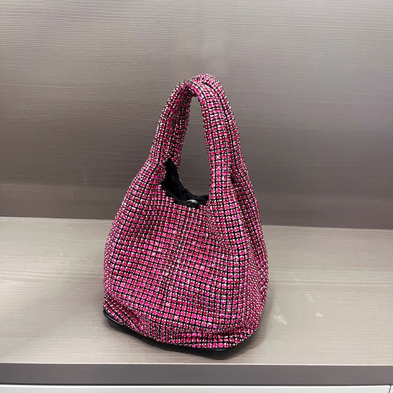 Shiny Crystal Clutch Purse - Sabreeonline