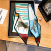 Elegant Print Satin Silk Skinny Scarf - Sabreeonline