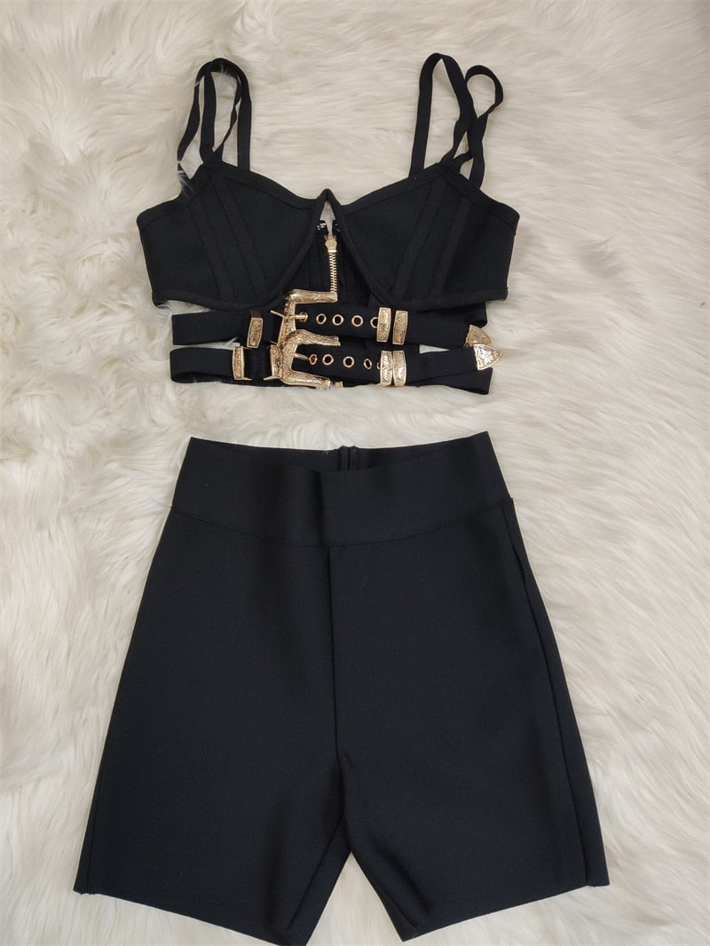 Set Rayon Bandage Fashion Zipper Fly - Sabreeonline