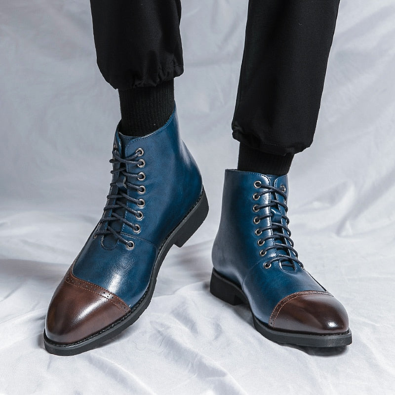 Ankle Leather Boots - Sabreeonline