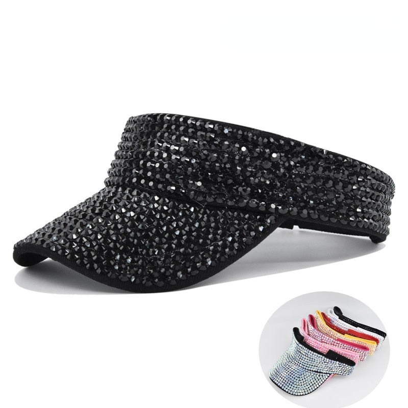 Empty Top Summer Rhinestone hat Diamond - Sabreeonline