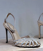 Crystal Buckle Shoes High Heels - Sabreeonline