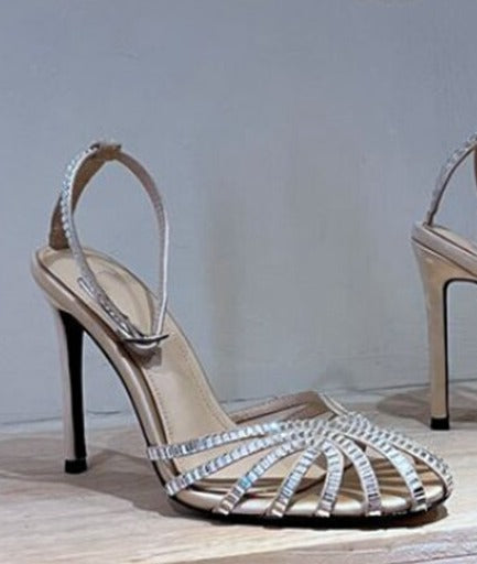 Crystal Buckle Shoes High Heels - Sabreeonline