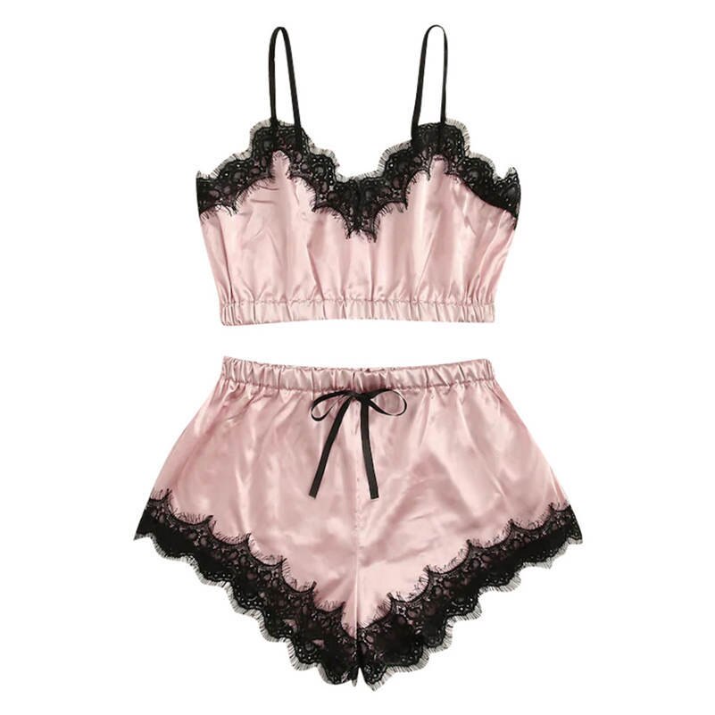 Satin Pajama Sets Temptation Nightwear - Sabreeonline